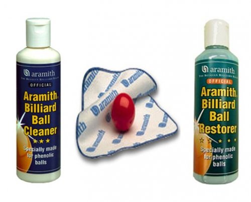 Aramith Ball Cleaning Kit - Cleaner, Restorer and Cloth