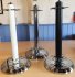 White & Chrome Finish Free Standing Cue Rack for 6 Cues