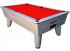 Optima Classic Slate Bed Pool Table - Silver Cabinet with Red Cloth