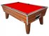 Optima Classic Slate Bed Pool Table - Dark Walnut Cabinet with Red Cloth
