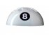 White 8 Ball Cue Rack