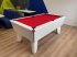 Optima Classic Slate Bed Pool Table - White Cabinet with Red Cloth