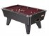 Black Winner Pool Table with Burgundy Wool Cloth 