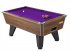 Walnut Winner Pool Table with Purple Cloth 