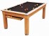 Traditional Pool Dining Table - Oak Cabinet - Black Cloth