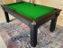 Tuscany Pool Dining Table in Black with Green Cloth
