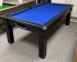 Tuscany Pool Dining Table in Black with Blue Cloth