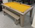 Gatley Classic Pool Dining Table in Driftwood with Gold Smart Cloth