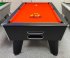 Optima Classic Slate Bed Pool Table - Black Cabinet with Orange Smart Cloth