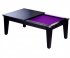 Gatley Classic Pool Dining Table in Black with Purple Cloth