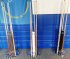 White & Chrome Finish Free Standing Cue Rack for 6 Cues