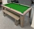 Gatley Classic Pool Dining Table in Driftwood with Green Cloth