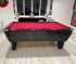 SAM Atlantic Pool Table - Black Gloss Cabinet Finish with Red Cloth