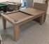 Gatley Classic Pool Dining Table in Driftwood with Taupe Smart Cloth