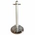 White & Chrome Finish Free Standing Cue Rack for 6 Cues