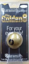 Aramith Golden 8 Ball 2 1/4 Inch Size in Blister Pack